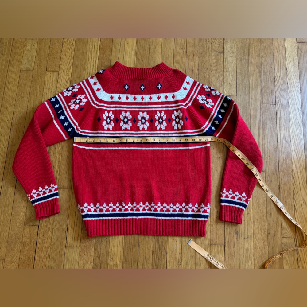 80s Vintage JC Penney Heavy Acrylic Knit Holiday Sweater - Picture 7 of 8